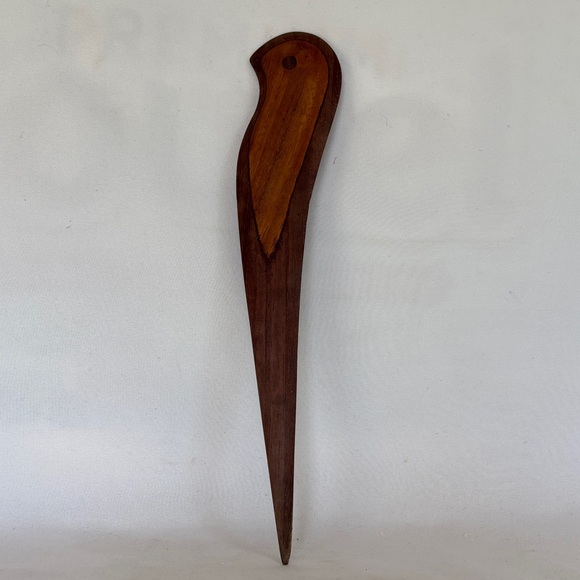 VINTAGE WOODEN BIRD SHAPED LETTER OPENER - Picture 3 of 9